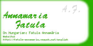 annamaria fatula business card